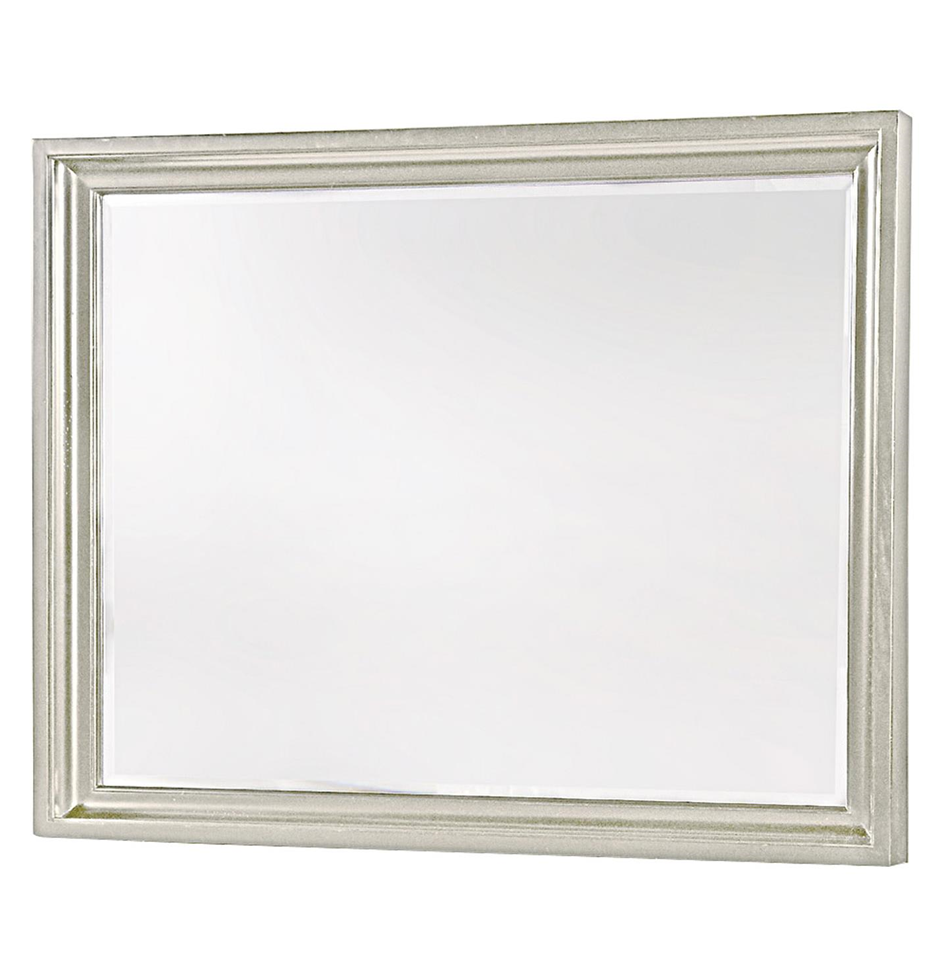 Country-Chic Maple Wood Dresser Mirror-White