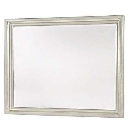 Country-Chic Maple Wood Dresser Mirror - White