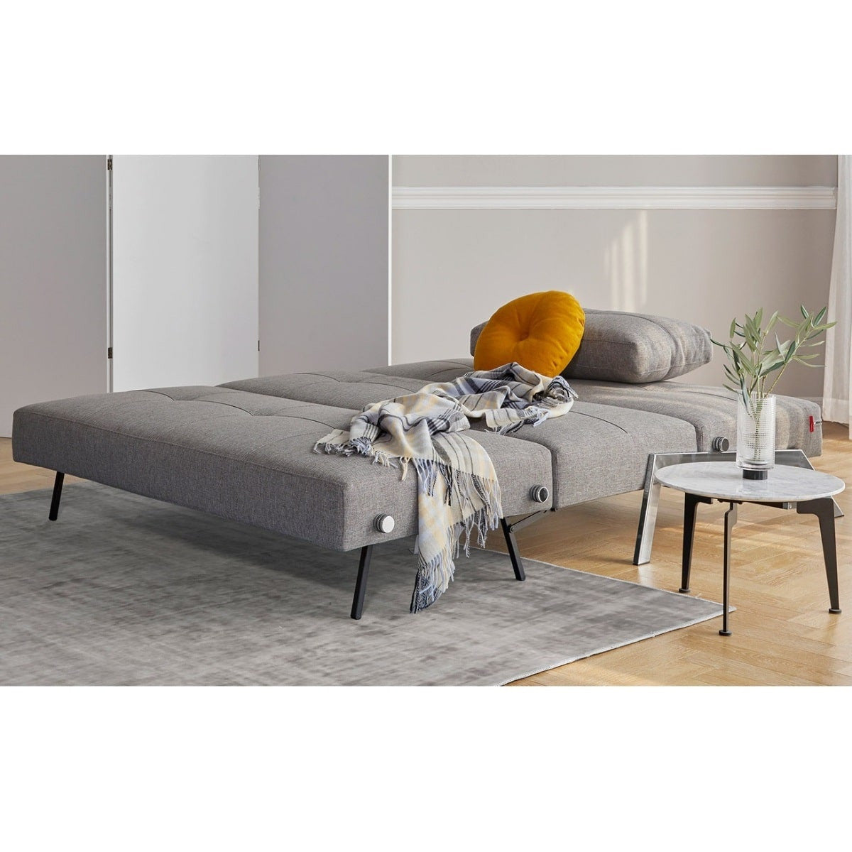 Cubed Full Size Sleeper Sofa Bed With Chrome legs