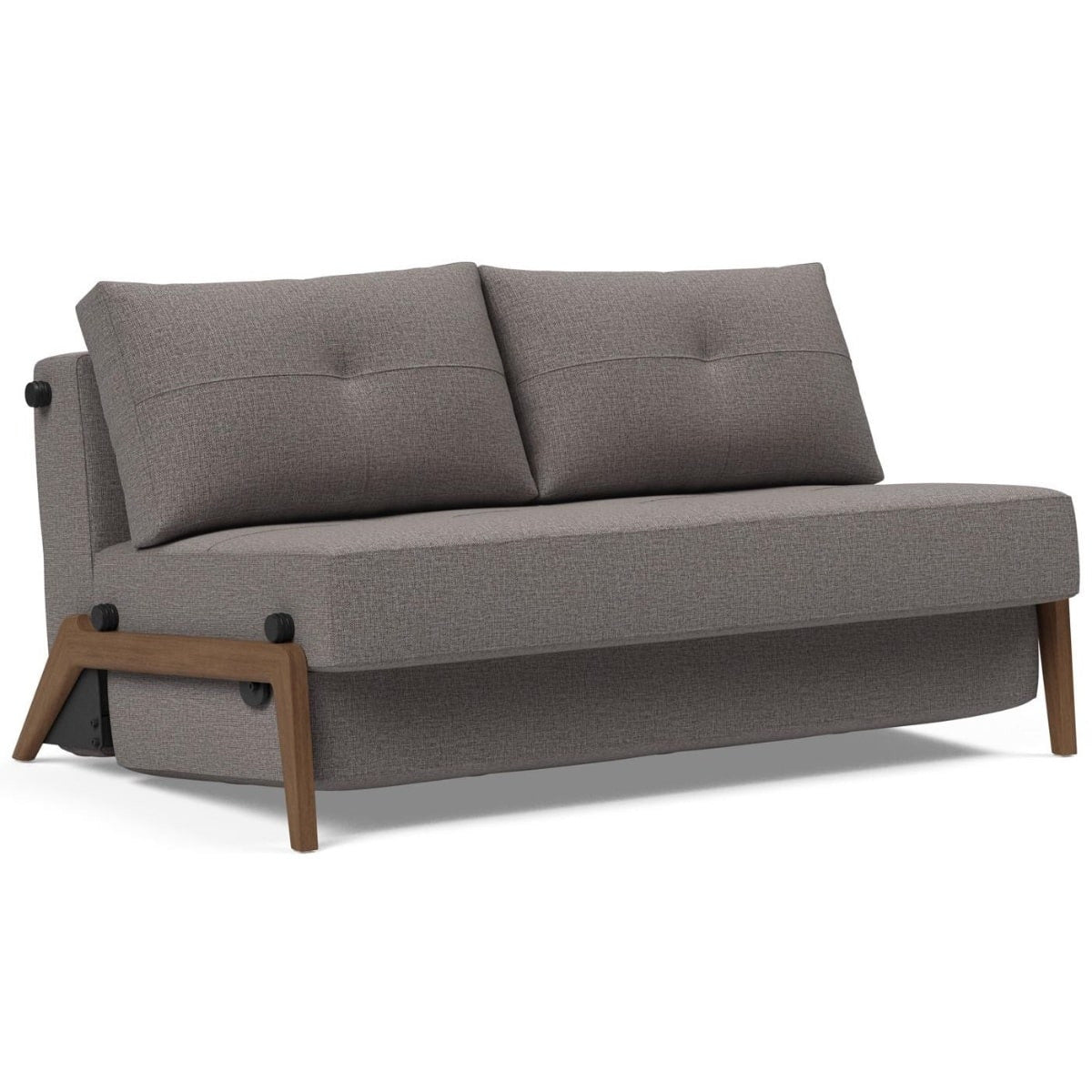 Cubed Full Size Sleeper Sofa Bed With Dark Wood Legs