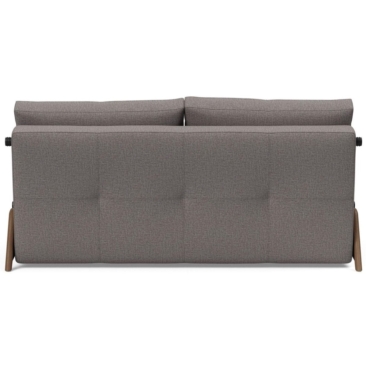 Cubed Queen Size Sleeper Sofa Bed With Dark Wood Legs