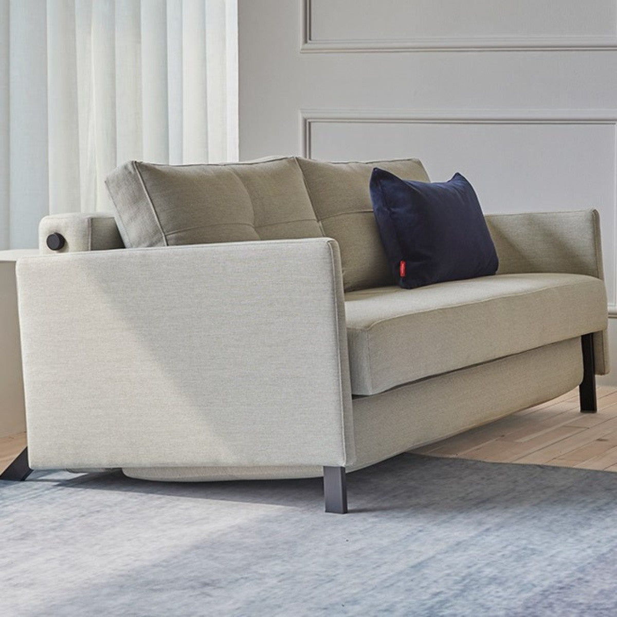 Cubed Queen Size Sleeper Sofa Bed With Arms