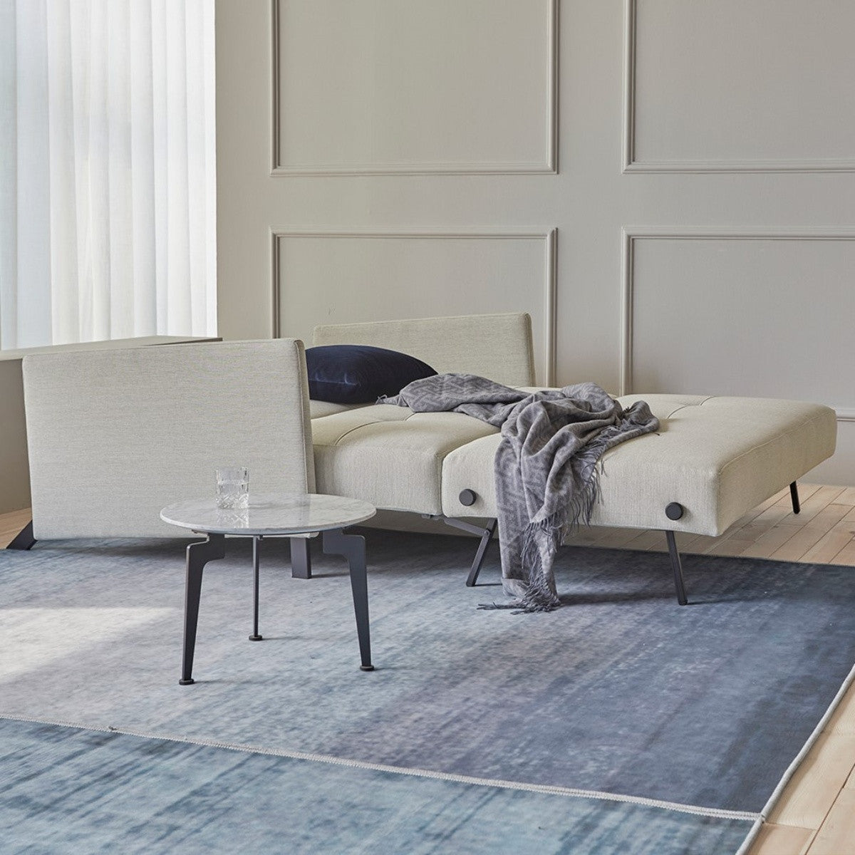 Cubed Queen Size Sleeper Sofa Bed With Arms