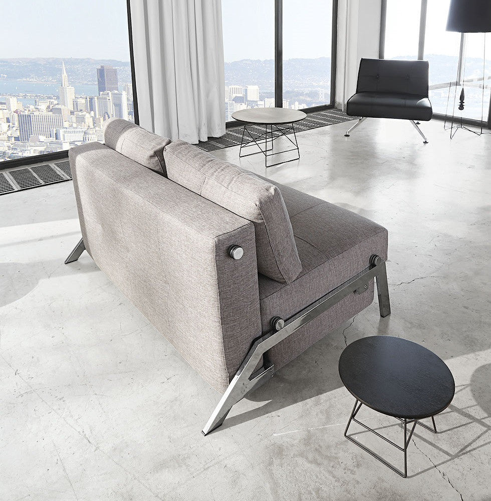 Cubed Deluxe Full Size Gret Fabric Sleeper Sofa Beds