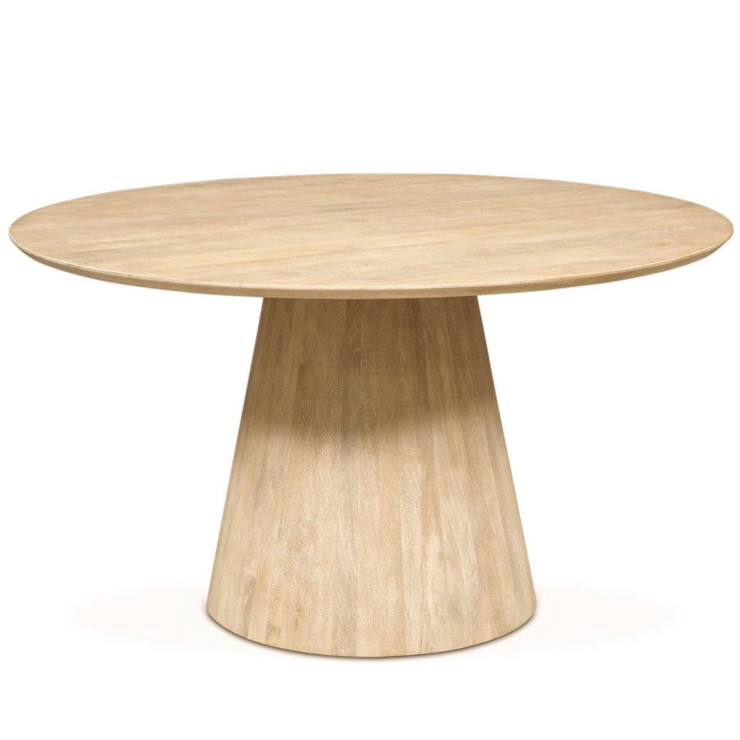 Casablanca 54" Round Dining Table in Natural White