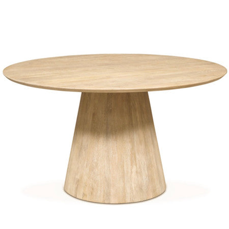 Casablanca 54" Round Dining Table in Natural White