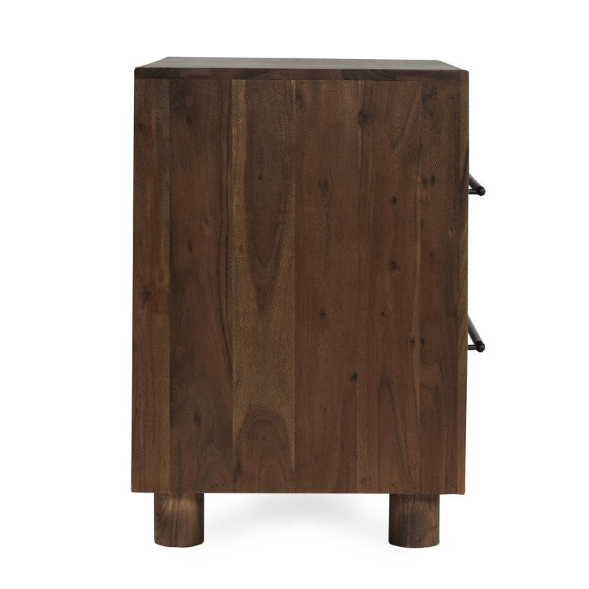 Jackson Acacia Wood 2-Drawer Nightstand 30"