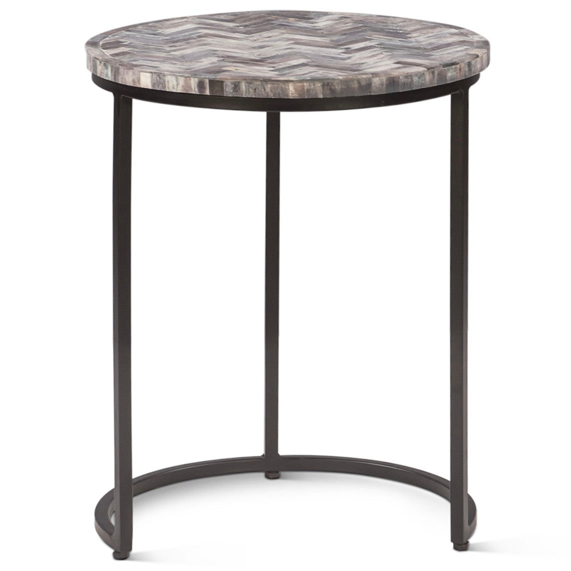 Calico 20" Nesting Tables in Chevron Pattern, Set 2