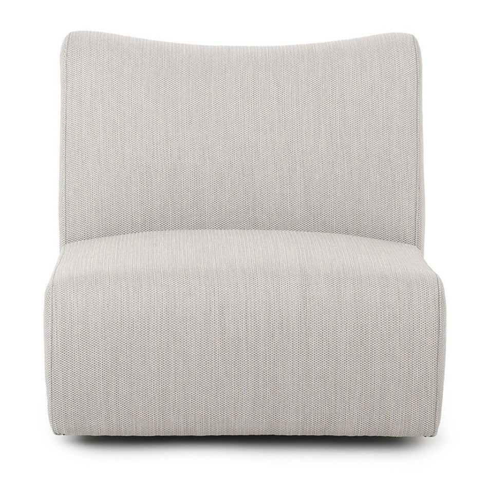 Atlas Outdoor Swivel Chair in Gray