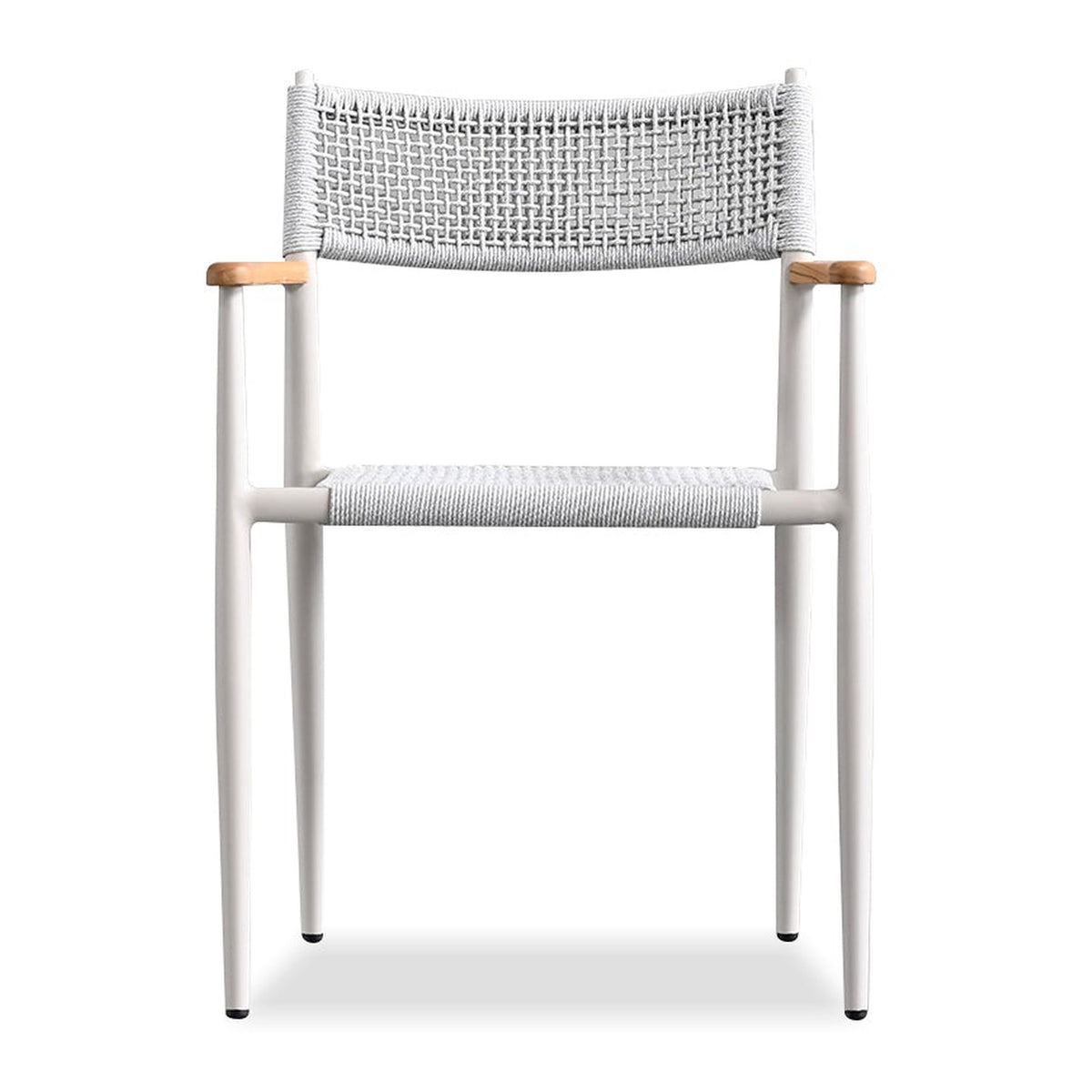 Kochi Dining Armchair in Sandhill Sunproof Fabric cushion /Teak Armrest / by Mobital - image 2