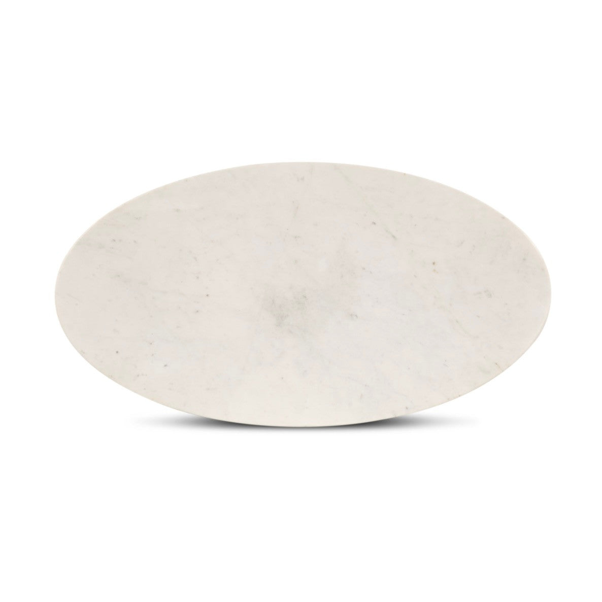 Iris Mango Wood and White Marble Oval Coffee Table 52"