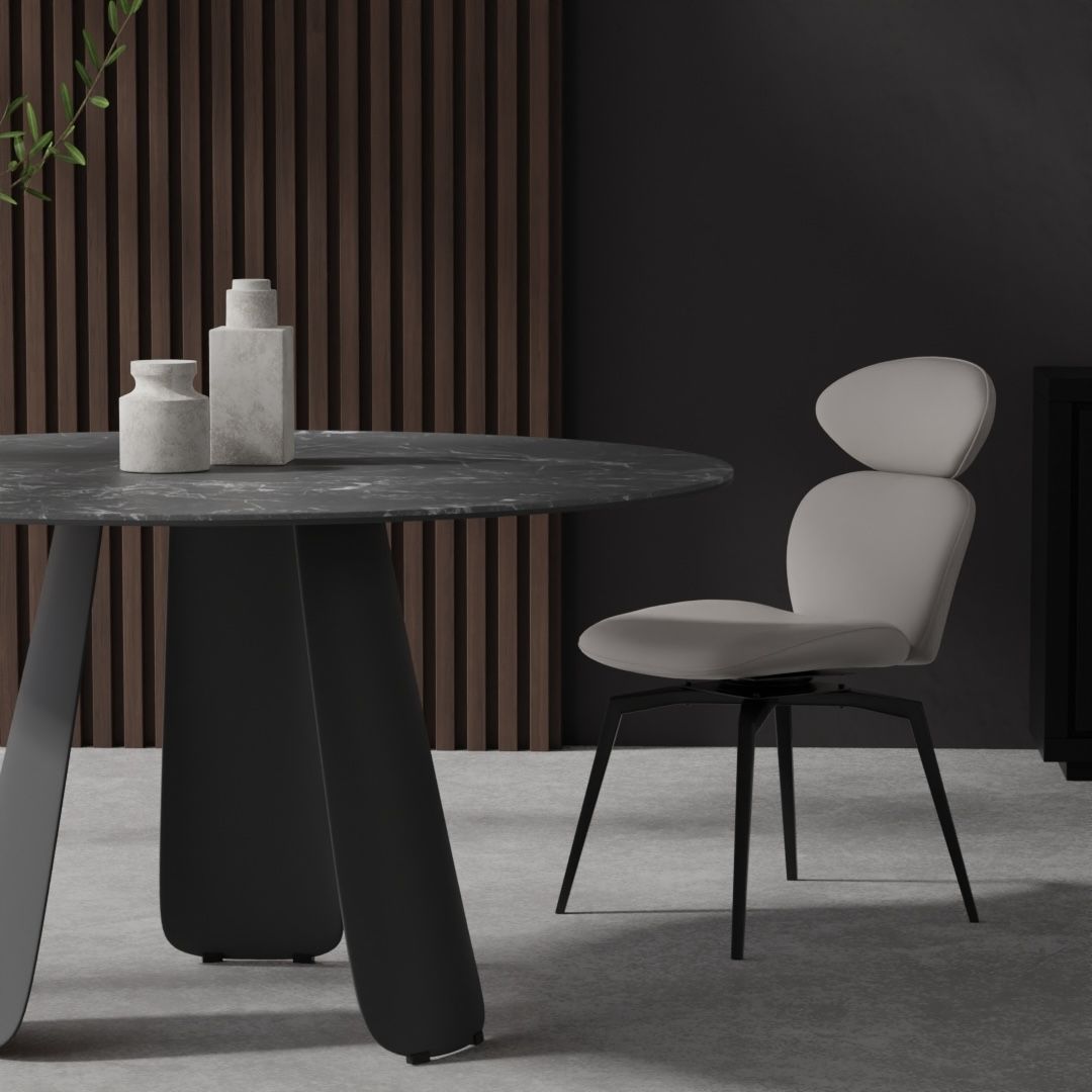 ANTLER Dining Chair Swivel Biscotti