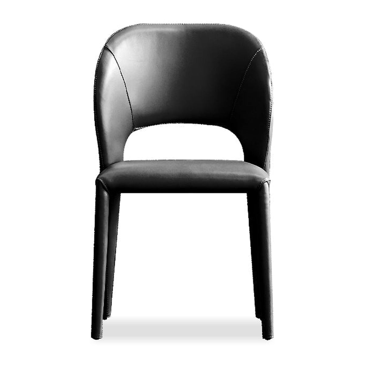 Bosco Dining Chair Caviar Black Sauvage Leather by Mobital - image 2
