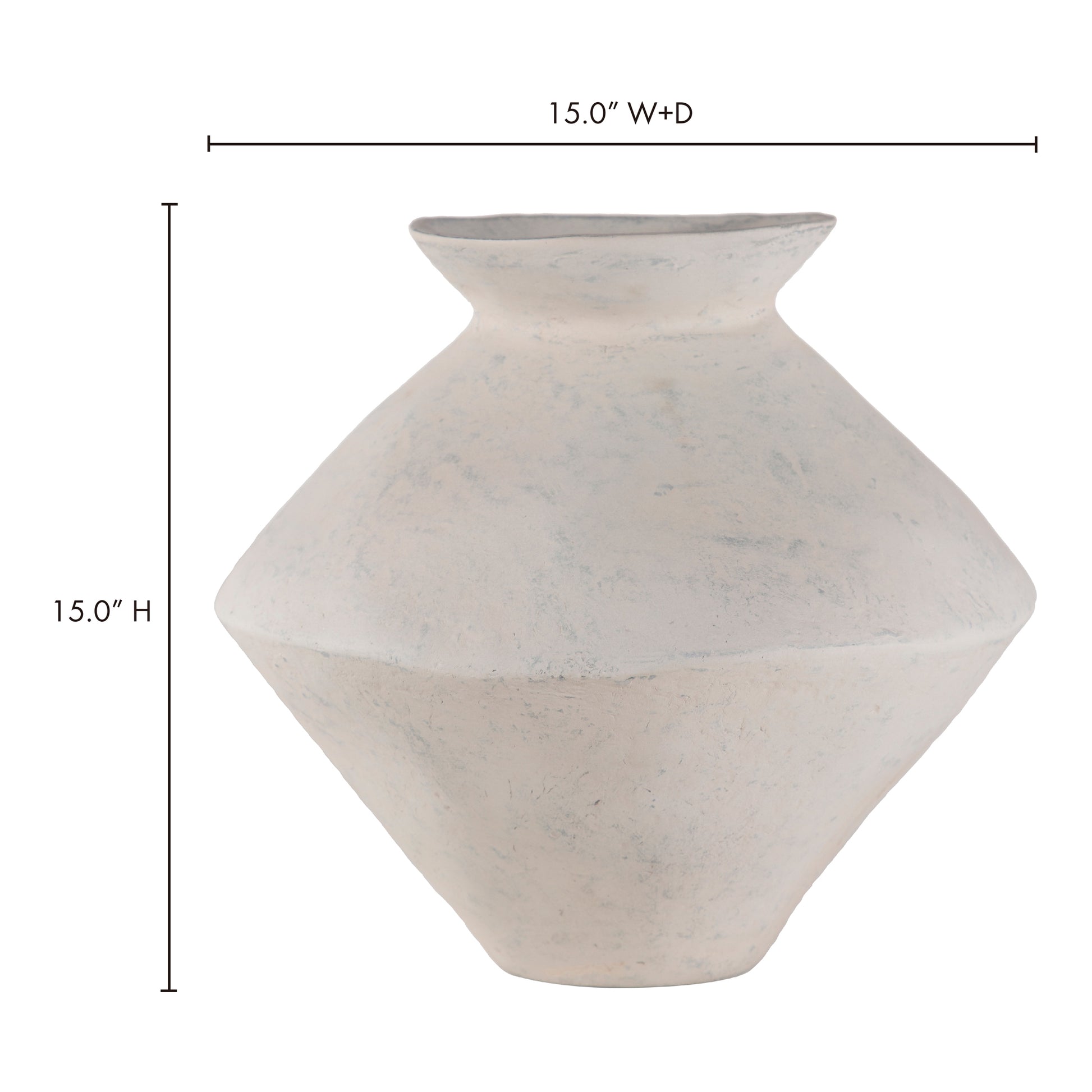 Raja Medium Decorative Vessel White by Moe's Home Collection - view 13