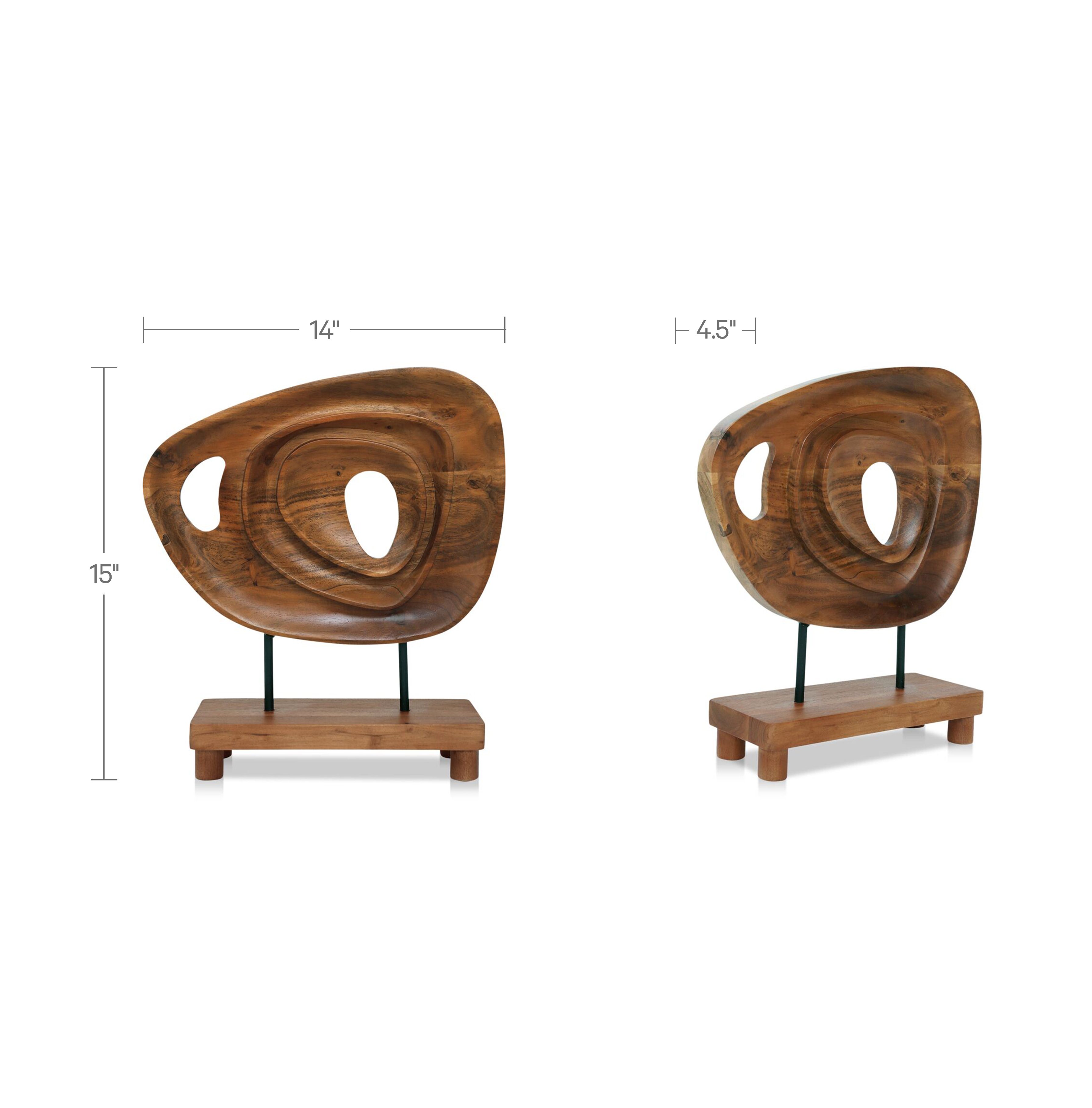 Saddler Sculpture Natural Acacia by Moe's Home Collection - view 3