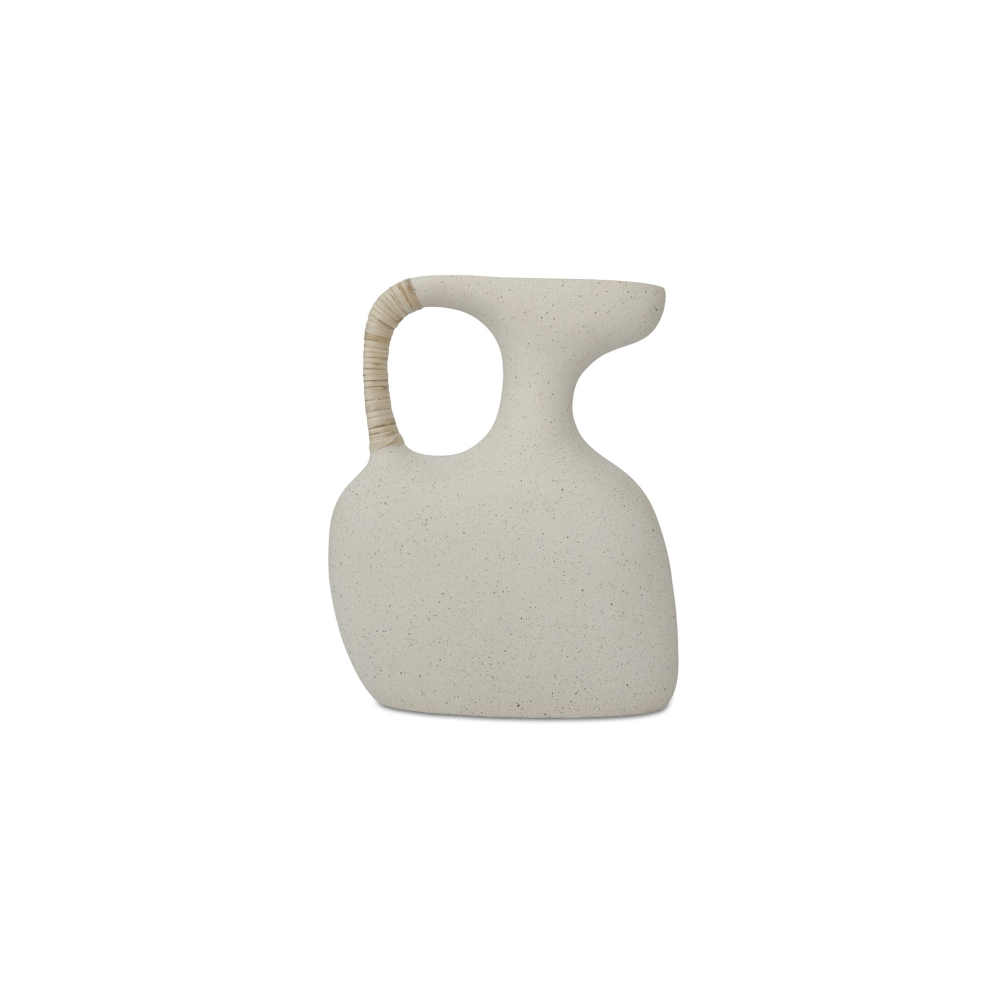 Vila 13In Sculptural Vessel Cream White by Moe's Home Collection