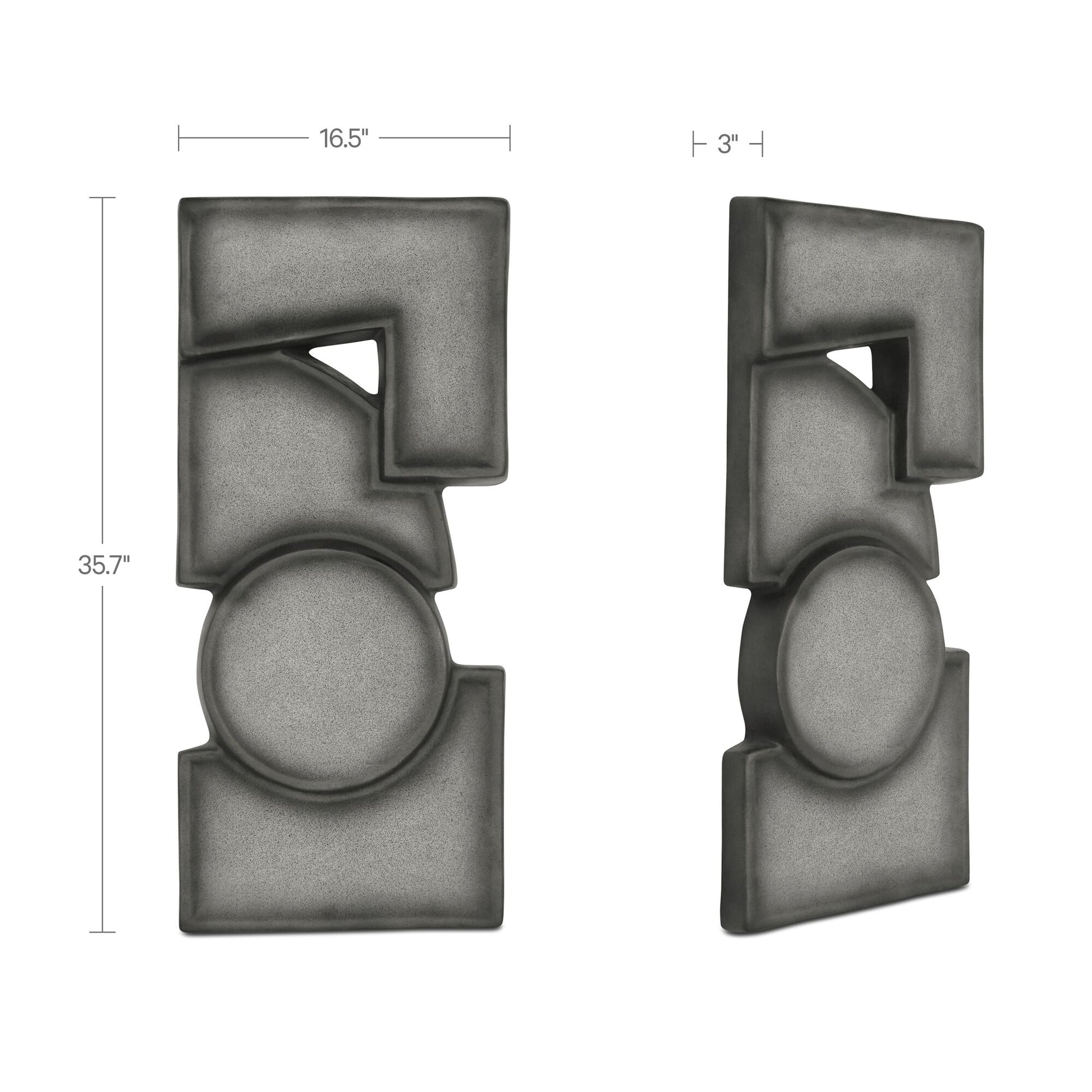 Teo Wall Sculpture Charcoal by Moe's Home Collection - view 3