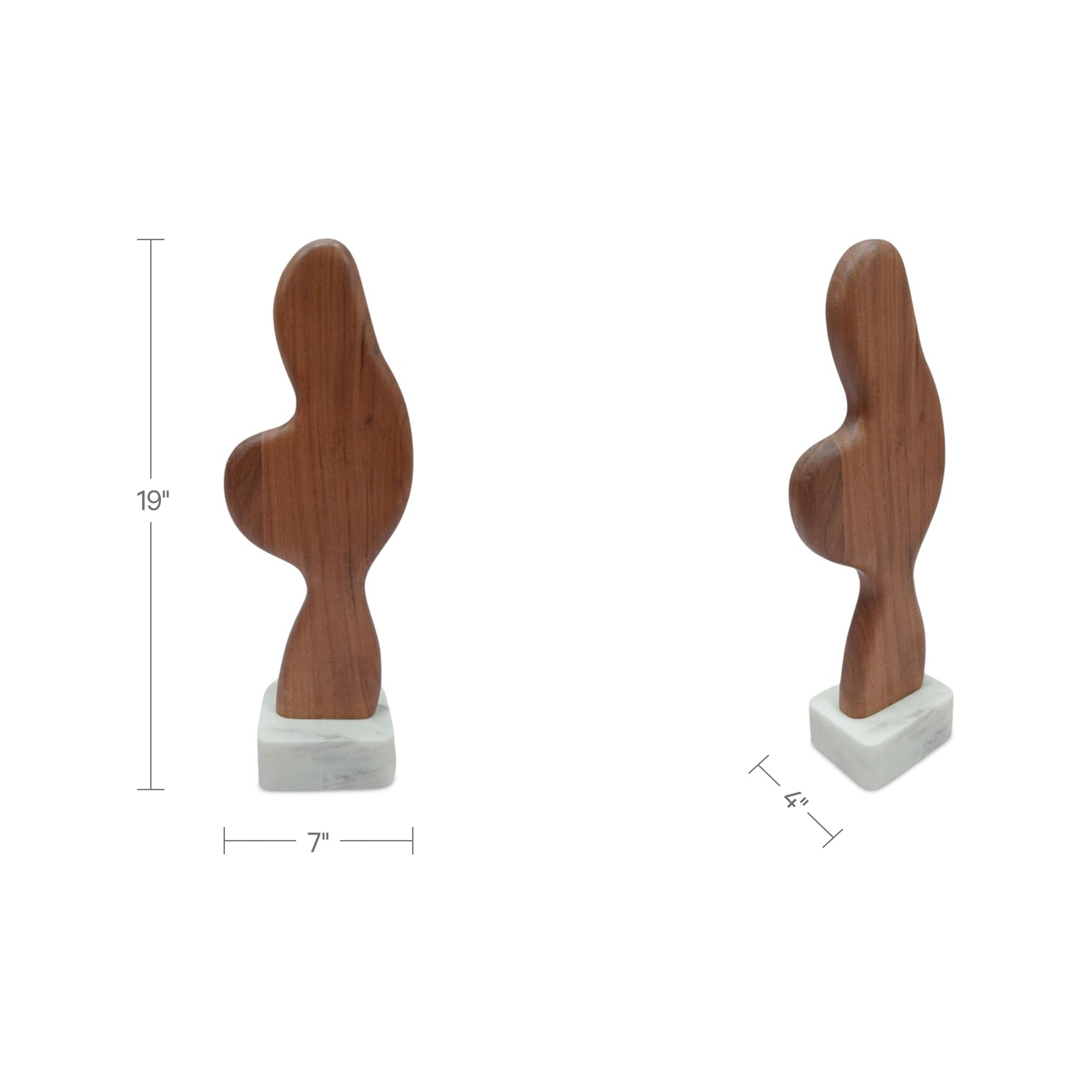 Eon Wood And Marble Sculpture 1 by Moe's Home Collection - view 2