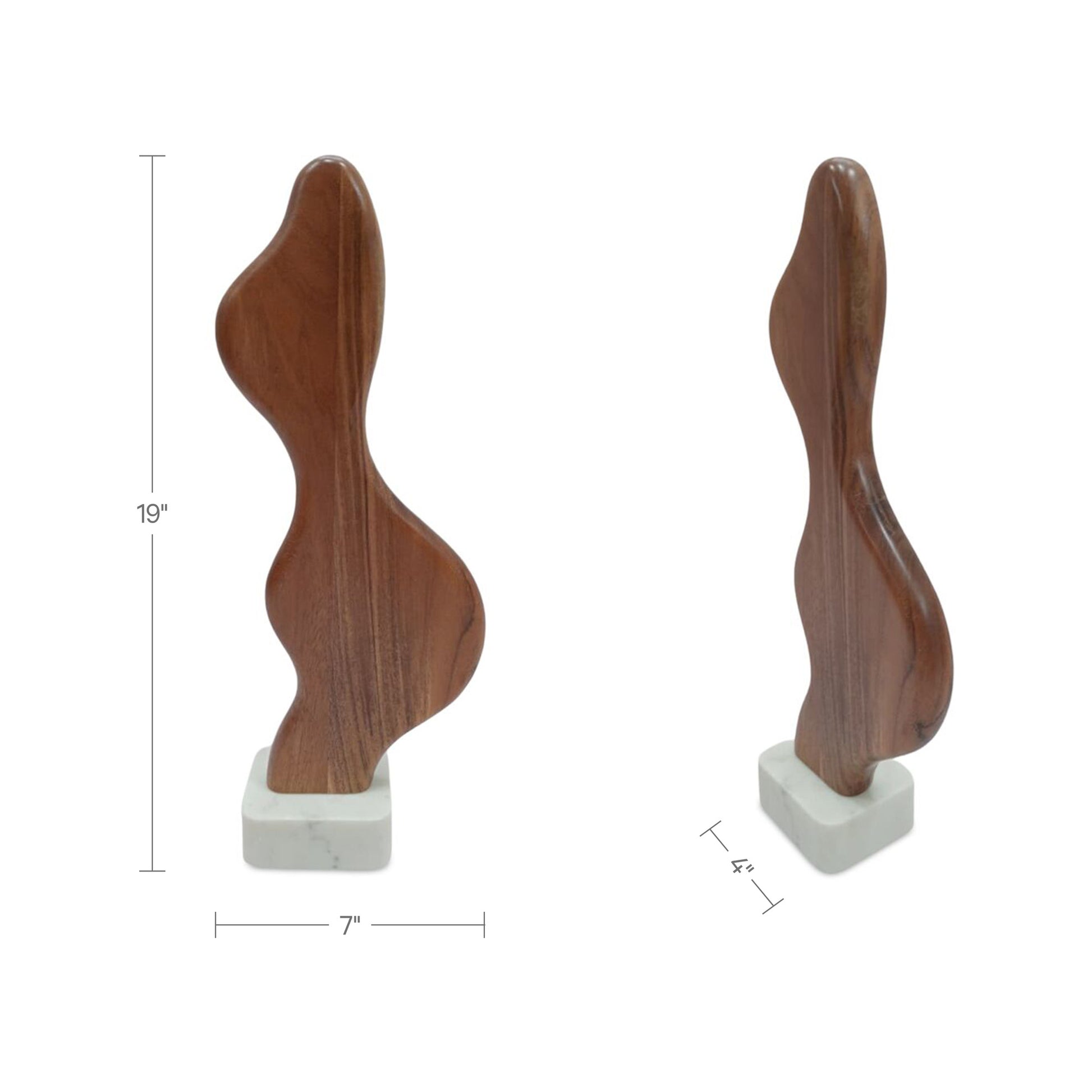 Eon Wood And Marble Sculpture 2 by Moe's Home Collection - view 2