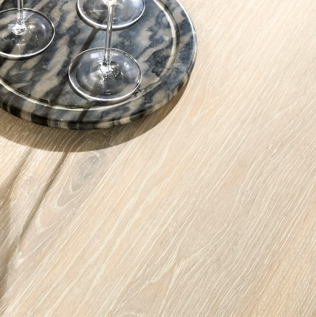 Travelle Cream Washed Oak Wood Rectangle Dining Table 84"