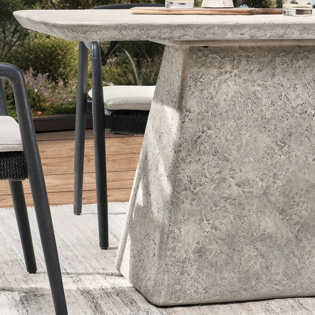 Clara Outdoor Concrete Dining Table 67"