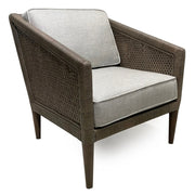 Kaitlin Rattan Accent Chair Pearl Gray