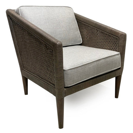 Kaitlin Rattan Accent Chair Pearl Gray