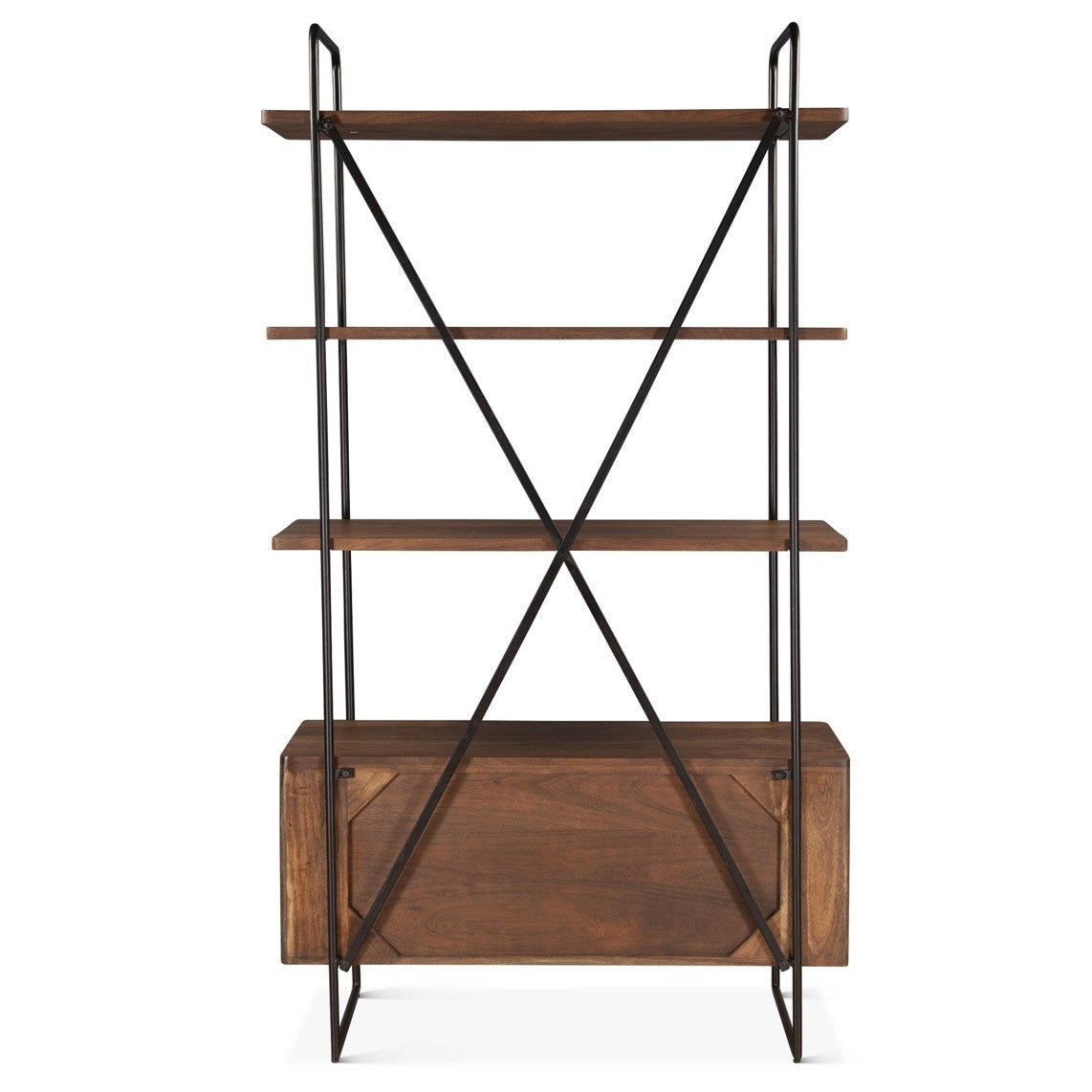 Valor 46" Bookshelf in Pecan Brown