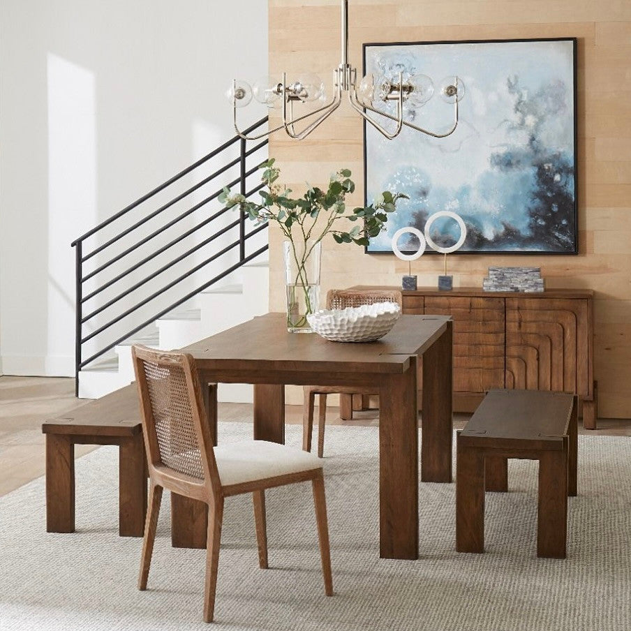 Oak Park Mango Wood Rectangular Dining Table Acorn Brown 72"