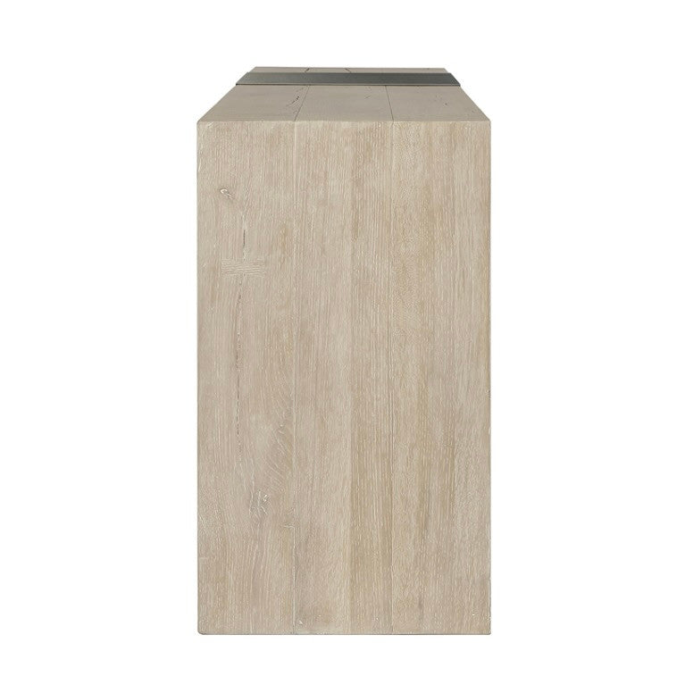 Danica 72" Reclaimed Wood and Iron Console Table - White