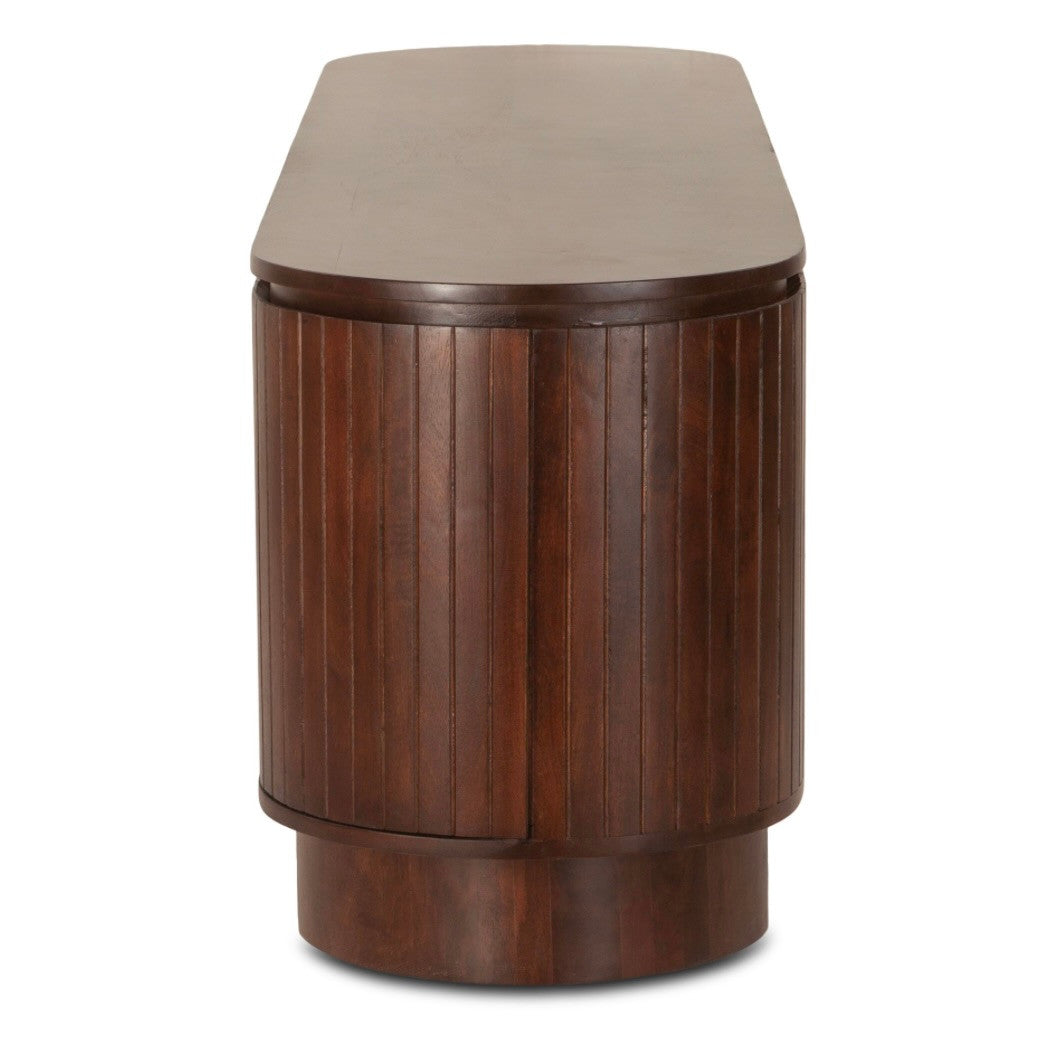 Athena 79" Media Cabinet Aged Mahogany
