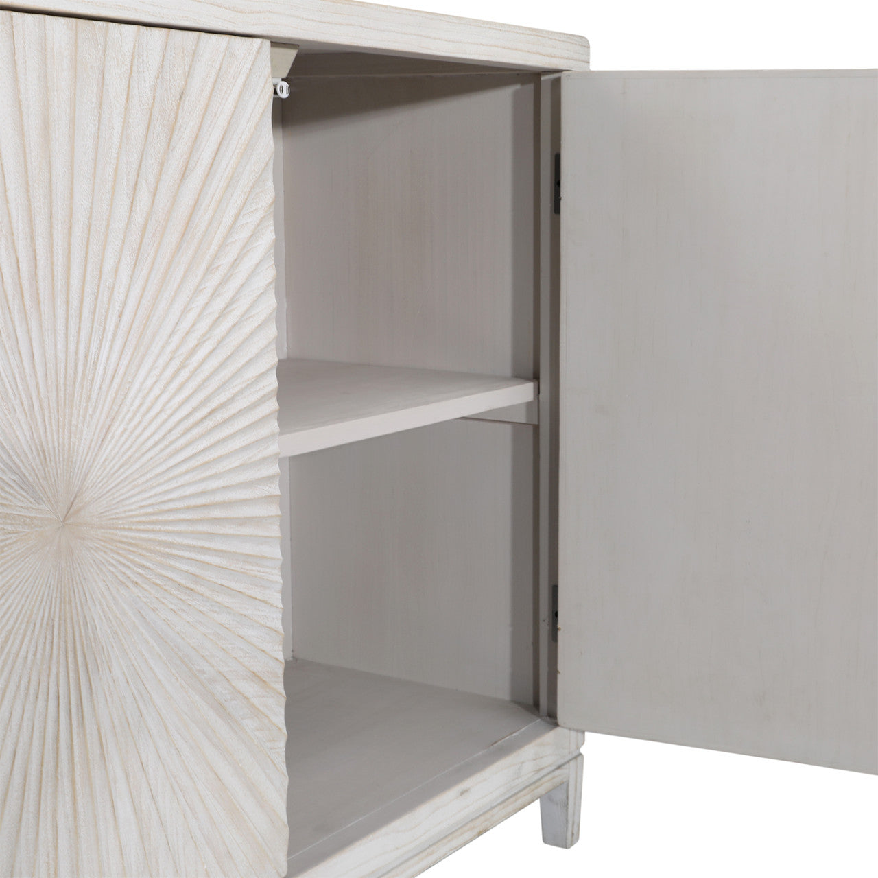 Plaza 79" Whitewashed Pine Wood Sideboard