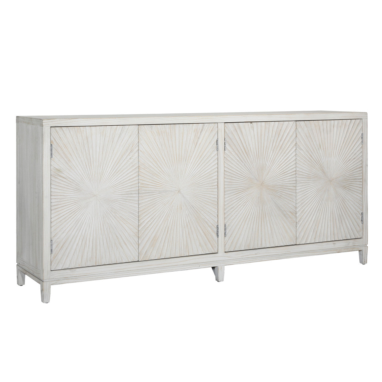 Plaza 79" Whitewashed Pine Wood Sideboard