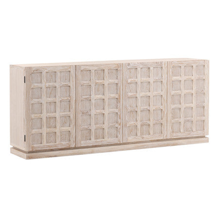 Fordd Whitewashed Elm Wood Sideboard