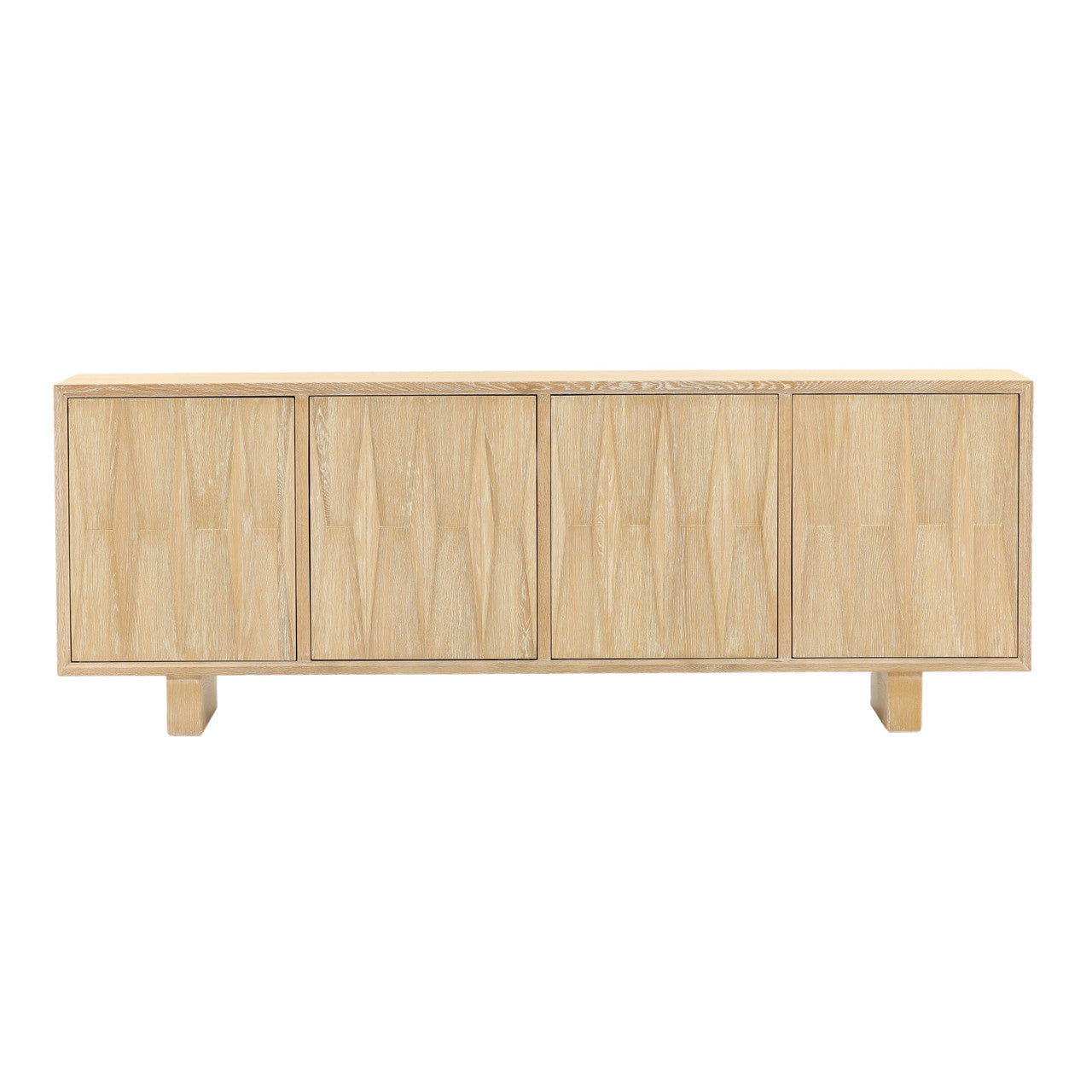 Wisteria Road 86.6" Light Natural Oak Wood Sideboard