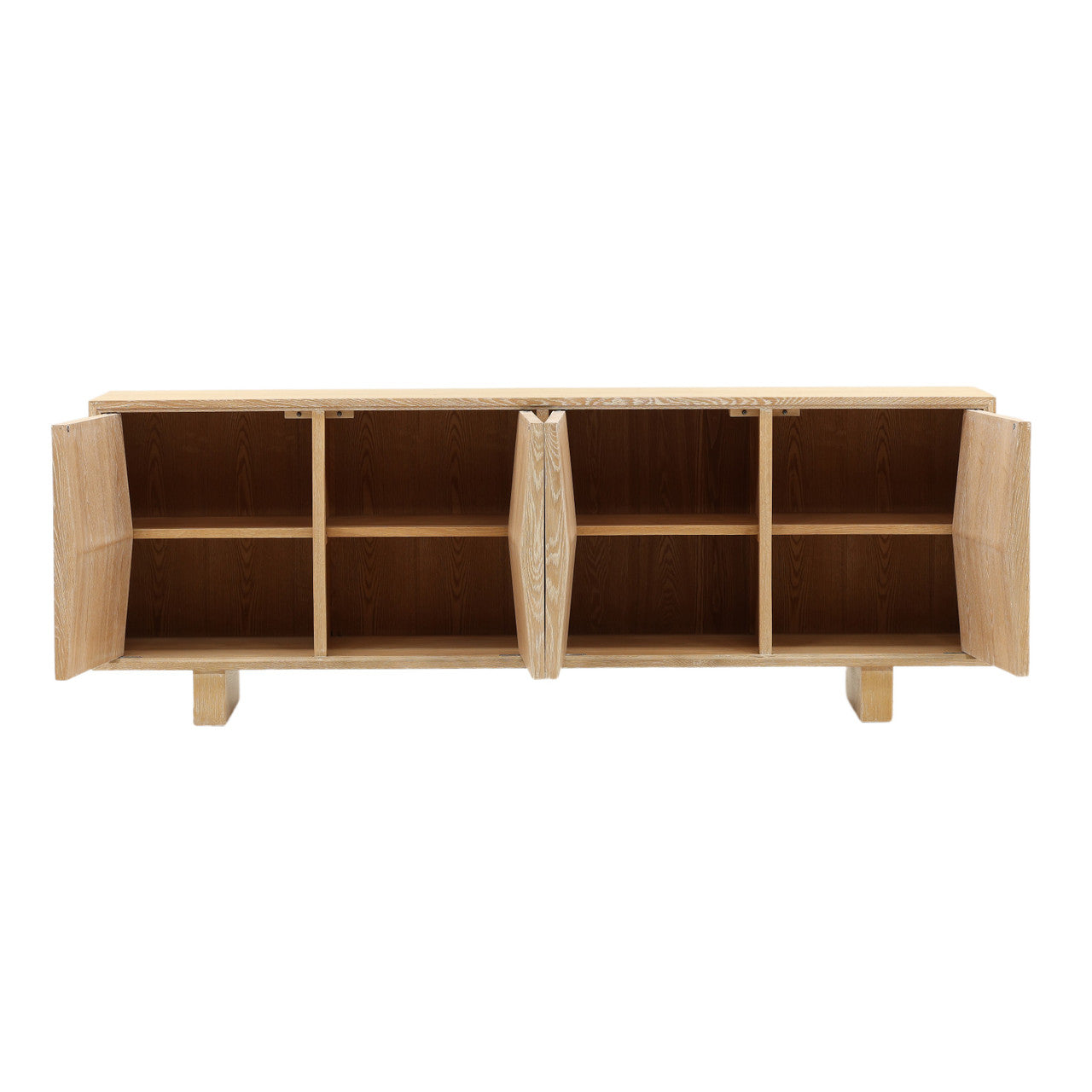 Wisteria Road 86.6" Light Natural Oak Wood Sideboard