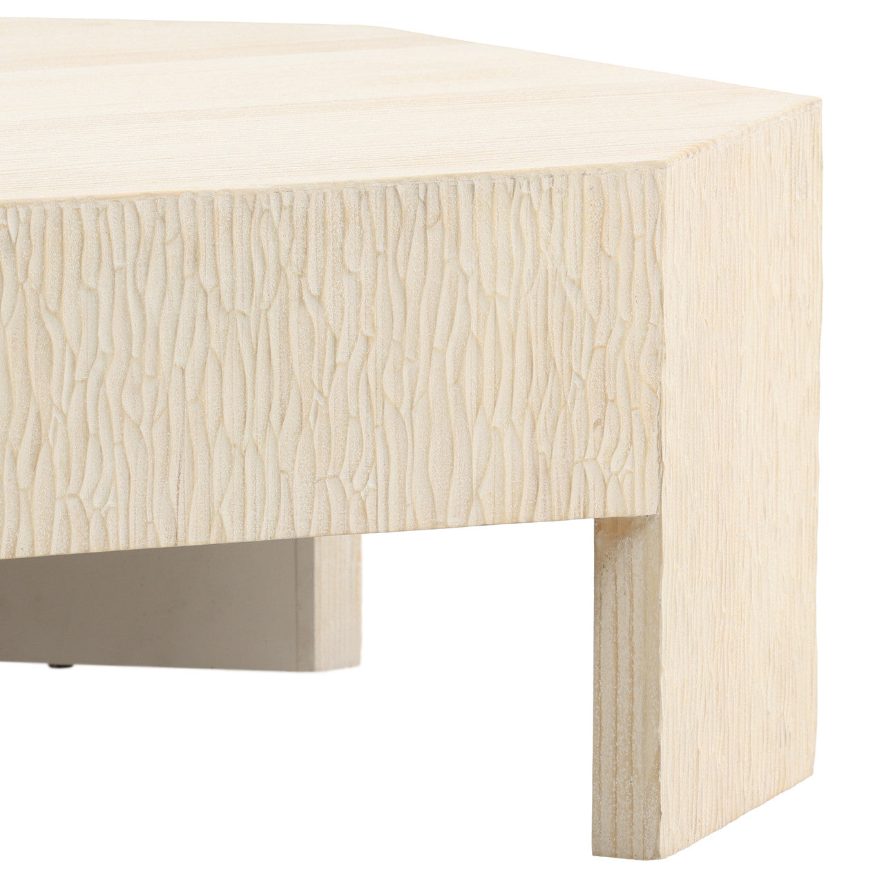 Colt Whitewashed Pine Wood Coffee Table