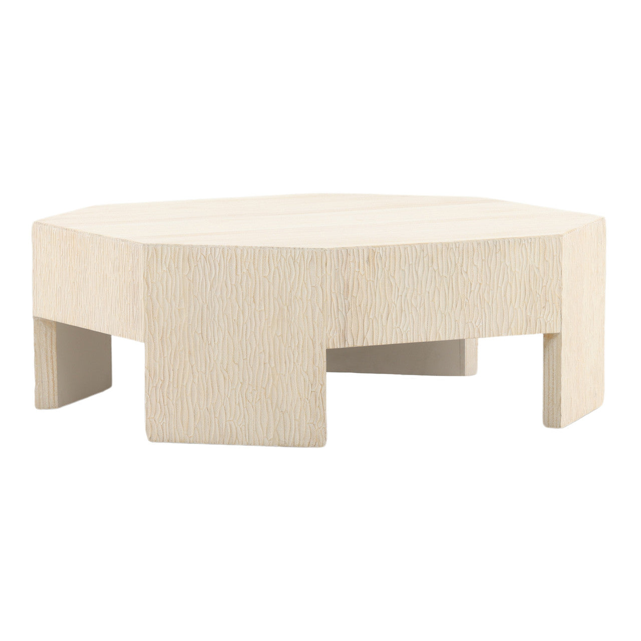Colt Whitewashed Pine Wood Coffee Table