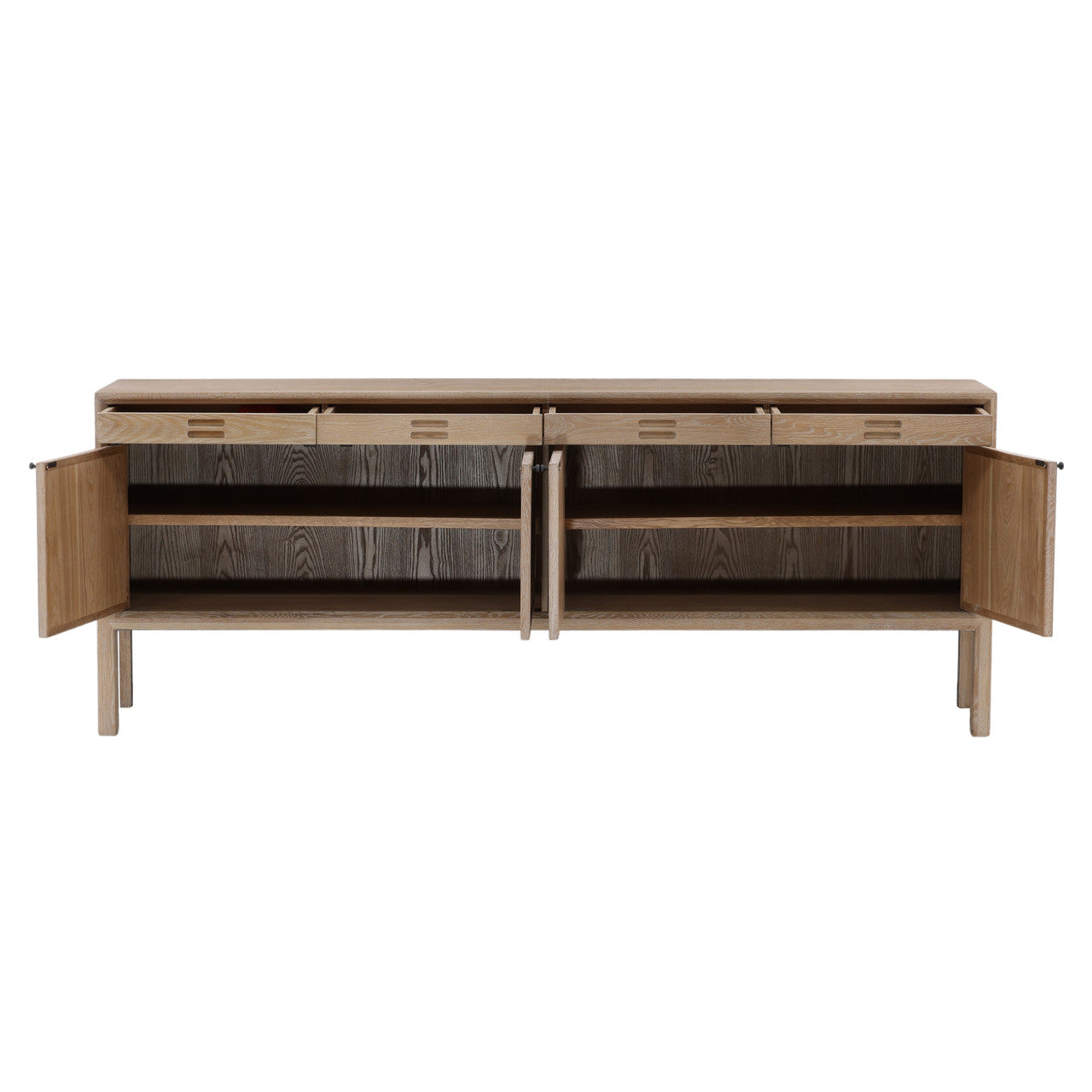 Kalid 82" Light Natural Oak Wood Sideboard