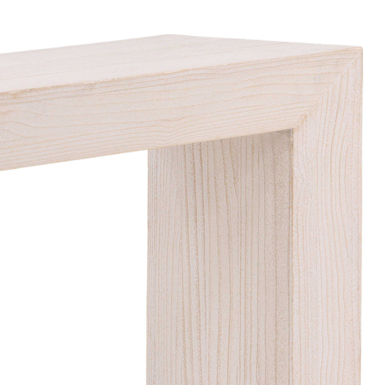 Garner 59" Whitewashed Reclaimed Pine Wood Console Table