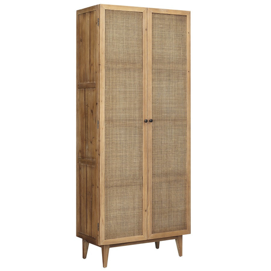 Dolores Woven Cane Door Cabinet