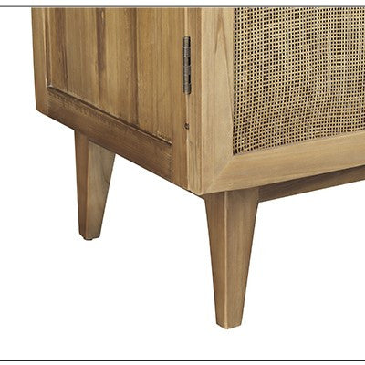 Dolores Woven Cane Door Cabinet
