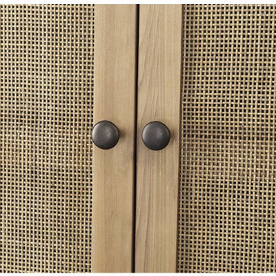 Dolores Woven Cane Door Cabinet