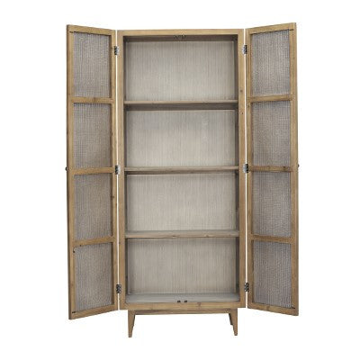 Dolores Woven Cane Door Cabinet