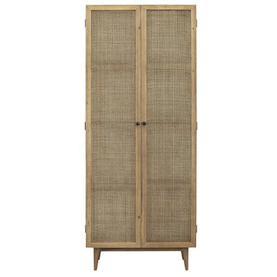 Dolores Woven Cane Door Cabinet