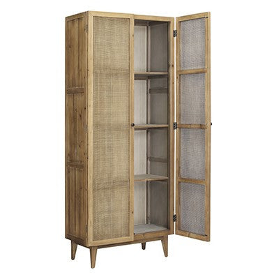 Dolores Woven Cane Door Cabinet