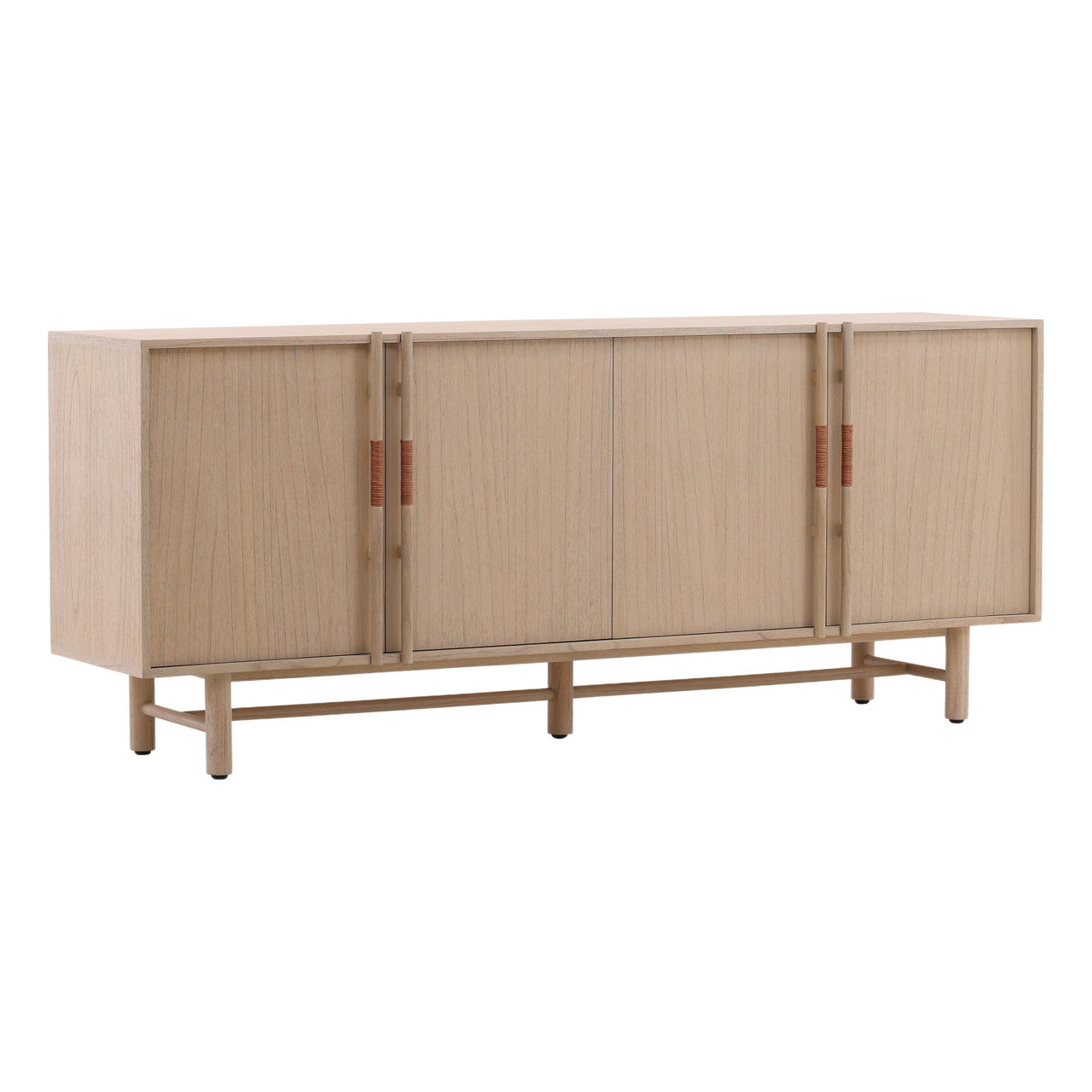 Benito 78"  Light Natural Mindi Wood Sideboard