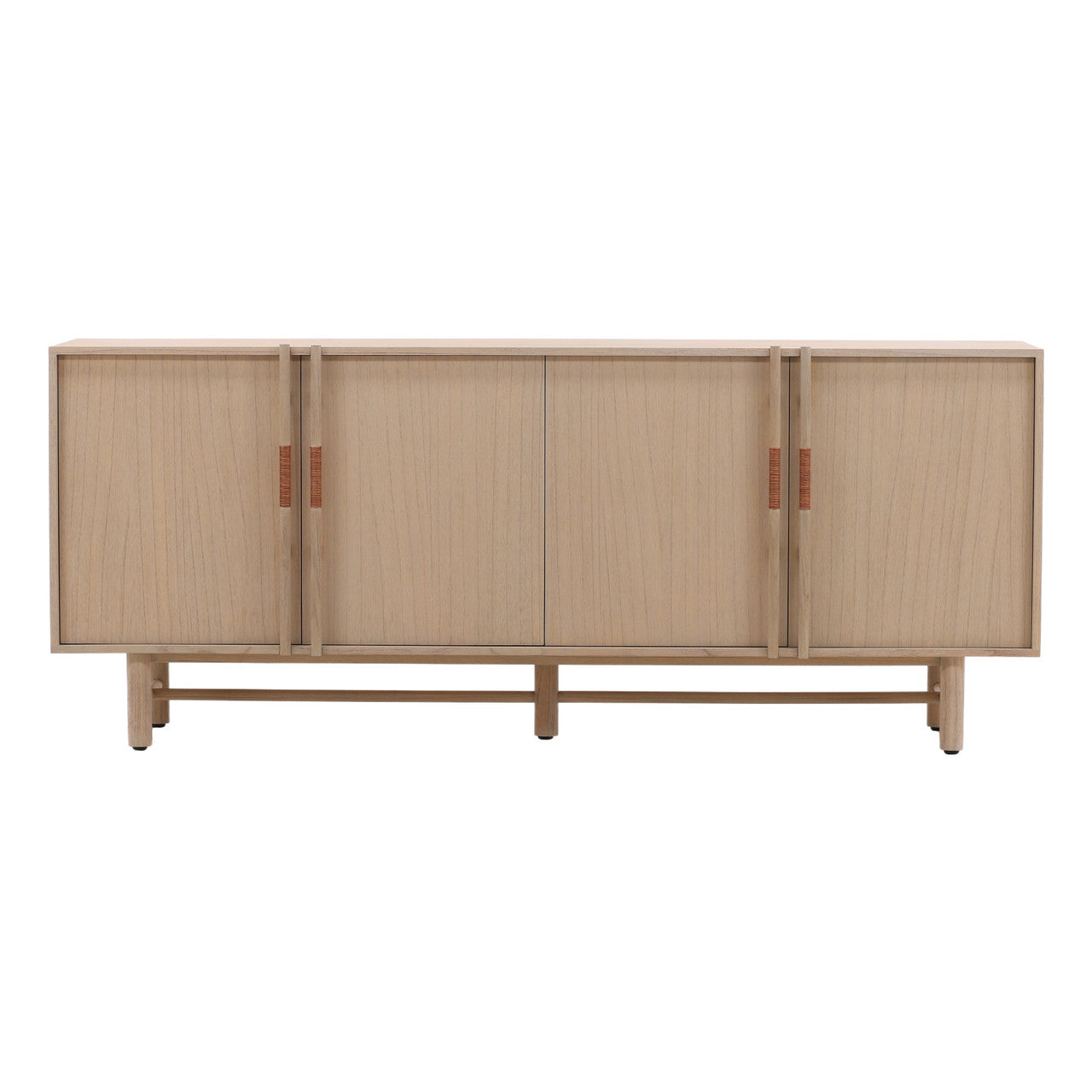 Benito 78"  Light Natural Mindi Wood Sideboard