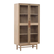 Longs Peak Mindi Wood Cabinet with Glass Doors