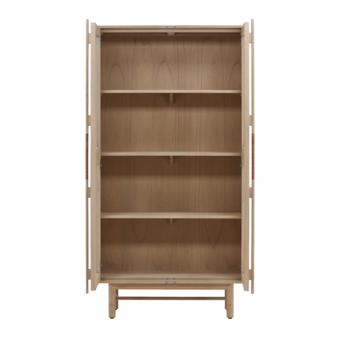 Longs Peak Mindi Wood Cabinet with Glass Doors